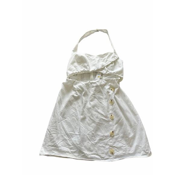 Anthropologie Mare Mare Dress Plus Ethereal White Halter Smocked Mini Size 1X - Picture 4 of 13